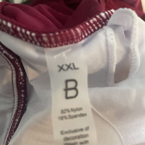 Blooming Jelly Women's Tummy Control One Piece Ruffle V Neck Swimsuit NWT XXL - Picture 7 of 7